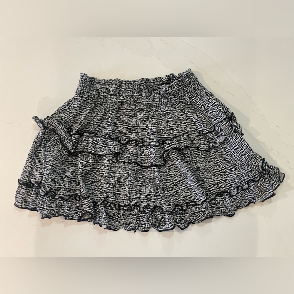 Altar’d State Ruffled Skirt in Black and White